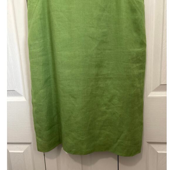 Talbots Spring Green 100% Irish Linen Sheath Dress Size 2 Petite - Picture 3 of 8